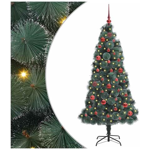 Albero di Natale artificiale pre-illuminato con set di palline - Foto 1