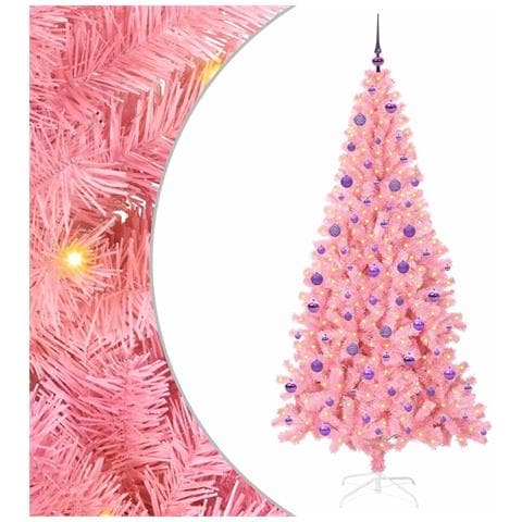 Albero di Natale con 300 LED con supporto Rosa 210 cm PVC - Foto 1