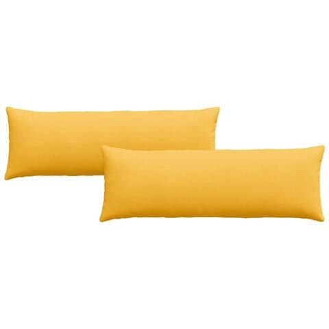 Cuscini da Divano 2 pcs Giallo Chiaro 120 x 40 cm - Foto 1
