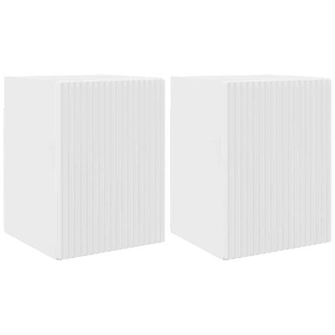 Mobile TV da parete 2 pcs Bianco Lucido 30 x 31 x 40 cm - Foto 1