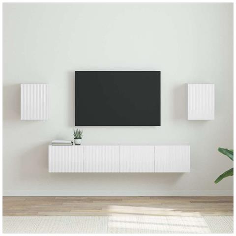 Mobile TV da parete 2 pcs Bianco Lucido 30 x 31 x 40 cm - Foto 2