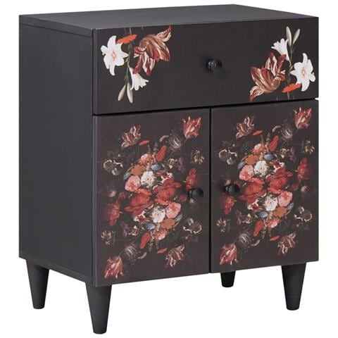 Comodino Multicolore 50 x 33 x 60 cm Legno di mango massello - Foto 1