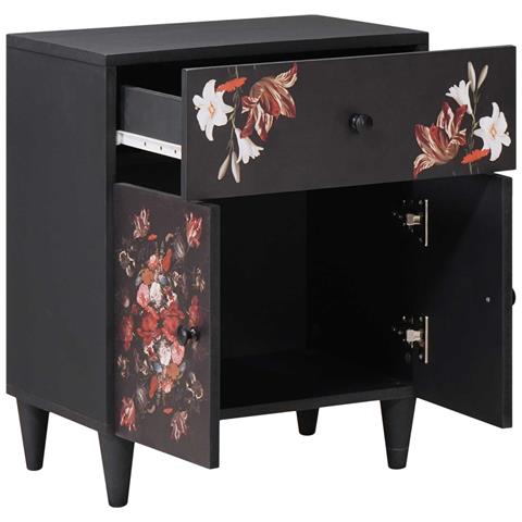 Comodino Multicolore 50 x 33 x 60 cm Legno di mango massello - Foto 2