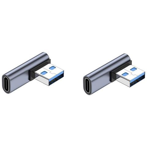 Adattatore Angolato Usb-c Femmina A Usb-a Maschio (2 Pezzi) : Trasferimento Dati E Alimentazione - Foto 1