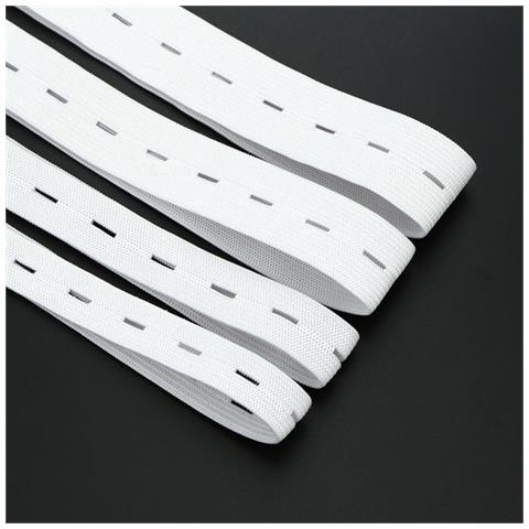 Fascia Elastica Con Asola E Bottoni Rorzata - Elastico Regolabile Per Cintura White - Foto 5
