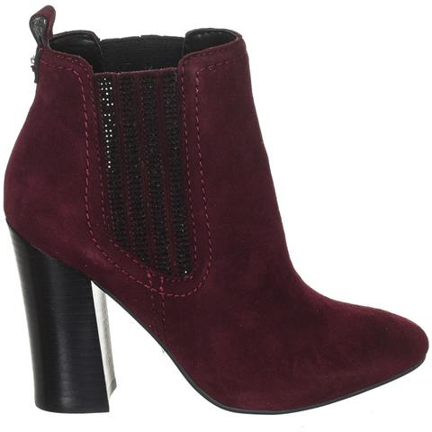 Stivaletti Con Tacco In Pelle Effetto Scamosciato Fllun3sue10 Donna - Foto 1