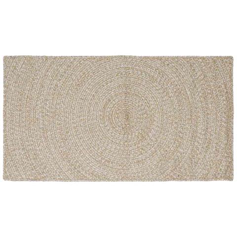 Tappeti per area Rettangolare Naturale e Bianco 60 x 110 cm - Foto 1