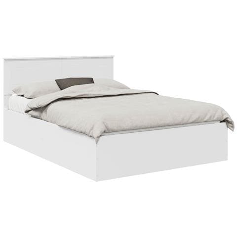 Struttura del letto Bianco 150 x 200 cm Legno multistrato - Foto 1