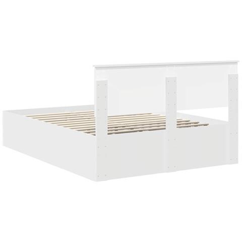 Struttura del letto Bianco 150 x 200 cm Legno multistrato - Foto 9