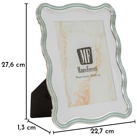Cornice Portafoto Elizabeth Celeste In Zinco Con Profilo Ondulato 20x25 Cm - Foto 6