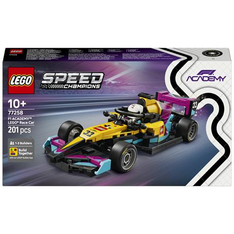 Speed Champions 77258 Auto da Corsa F1 ACADEMY, Giocattolo con Minifigure Formula 1, Regalo per Bambine e Bambini 10+ - Foto 1