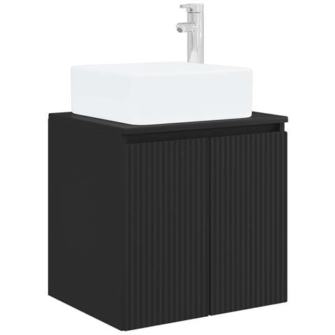 Mobile Lavabo da Parete Nero 49,5 x 41 x 63 cm - Foto 1