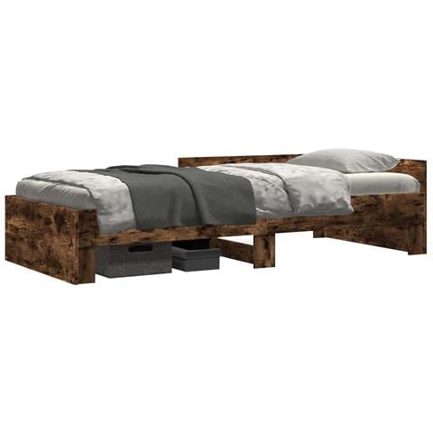 Struttura letto con testata Rovere Fumo 80 x 200 cm - Foto 1