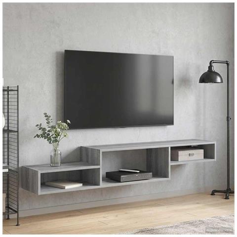 Mobile TV da Parete A parete Sonoma grigio 150 x 28 x 26 cm - Foto 2