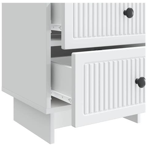 Armadio da Notte con cassetto 2 pcs Bianco 43 x 34,5 x 47,5 cm - Foto 9