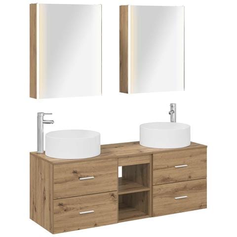 Set di mobili per il bagno 5 pcs Rovere Artigianale - Foto 1