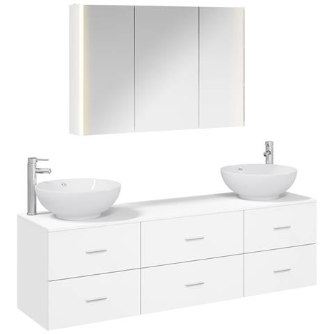 Set di mobili per il bagno 4 pcs Bianco - Foto 1