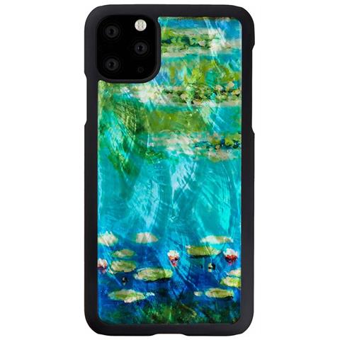 Custodia Per Iphone 11 Pro Max, Nera Con Motivo Di Ninfee. - Foto 2