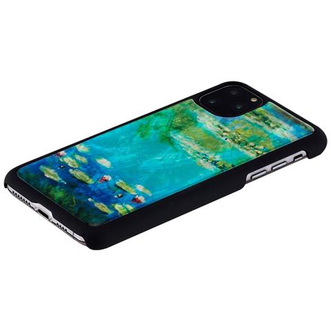 Custodia Per Iphone 11 Pro Max, Nera Con Motivo Di Ninfee. - Foto 1