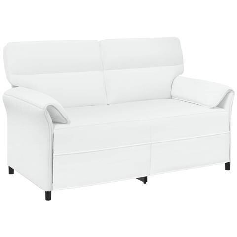 Set di divani 2 pz Bianco Tessuto - Foto 2