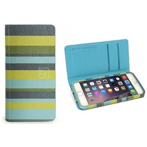 Custodia LIBRO STRIPES in tessuto stampato a motivi zig zag per iPhone  - Foto 1