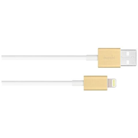 Cavo USB per iPhone 5S / 5C / iPod / iPad Air 1m Colore Bianco / Oro - Foto 1