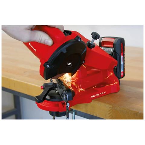 GE-CS 18 Li - Solo Affilatrice per Catene a Batteria, 6500 Rpm Rosso / Nero - Foto 2