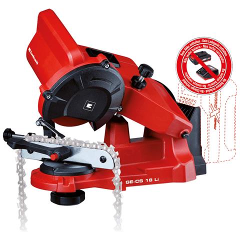 GE-CS 18 Li - Solo Affilatrice per Catene a Batteria, 6500 Rpm Rosso / Nero - Foto 1