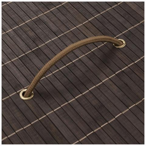 Cesto Biancheria In Bamboo Ovale Marrone - Foto 8