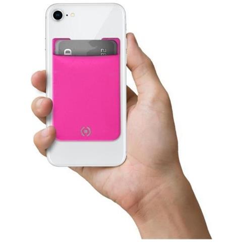 Tasca Portacarte Adesiva POCKETFIX per Smartphone Rosa - Foto 2