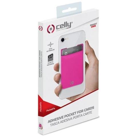 Tasca Portacarte Adesiva POCKETFIX per Smartphone Rosa - Foto 4