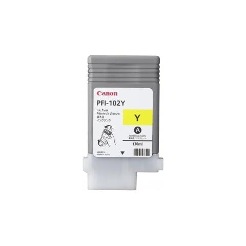 Cartuccia Pfi-102y Gialla Compatibile Per Canon Ipf500 Ipf600 Ipf700 Lp17 Lp24 Pfi-102y 130ml - Foto 1