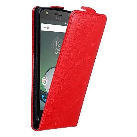 Custodia Compatibile Con Motorola Moto Z Play In Rosso Mela - Coperchio Protettivo In Design Flip Con Chiusura Magnetica - Foto 1