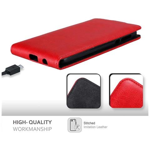 Custodia Compatibile Con Motorola Moto Z Play In Rosso Mela - Coperchio Protettivo In Design Flip Con Chiusura Magnetica - Foto 8