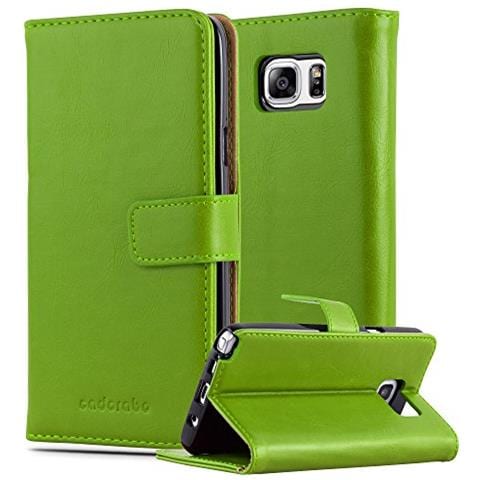 Custodia Compatibile Con Samsung Galaxy Note 5 In Verde Erbe - Coperchio Protettiva Con Chiusura Magnetica, Funzione Stand E Tasca Per Le Carte - Foto 1