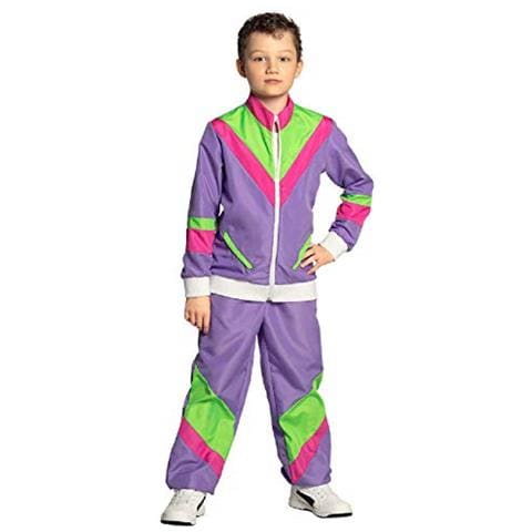 Generique - Costume Tuta Acetata Anni 80 Bambino 7 - 9 Anni (122/134 Cm) Costume Tuta Acetata Anni 80 Bambino 7 - 9 Anni (122/134 Cm)  - Foto 2