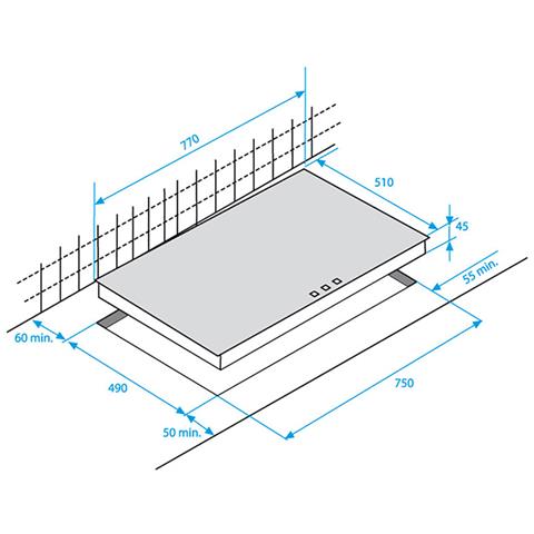 Piano Cottura HIC 84401 Elettrico 4 Zone Cottura da 77 cm Colore Nero - Foto 2