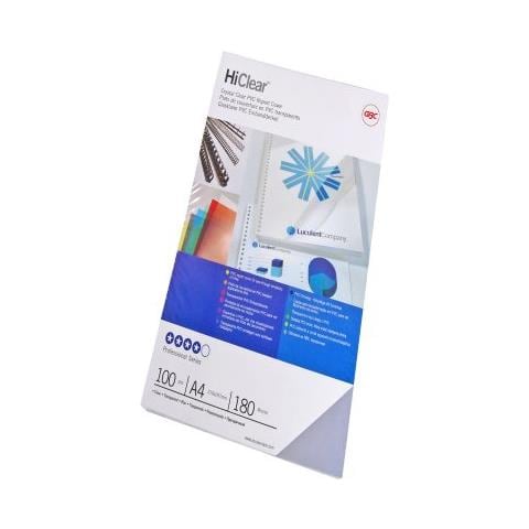 HiClear Copertine per rilegatura A4 PVC 180 mic trasp. (25) , Trasparente, A4, 22,1 cm, 29,7 cm, 5 mm - Foto 3