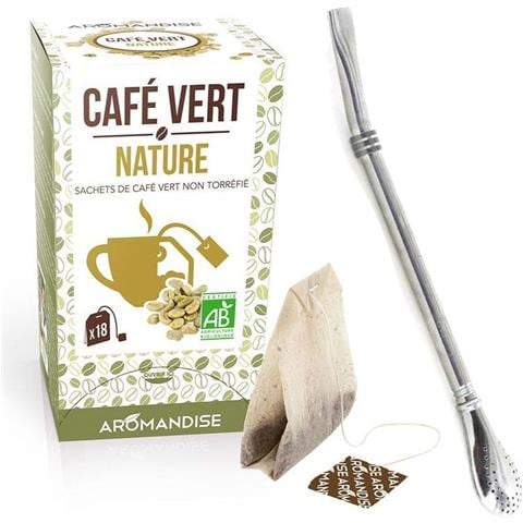 Caffè Verde Naturale 20 Bustine + Cannuccia In Acciaio Inox Con Filtro - Foto 1