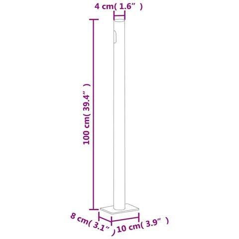Tenda Da Sole Laterale Retrattile Nera 160x1000 Cm - Foto 2