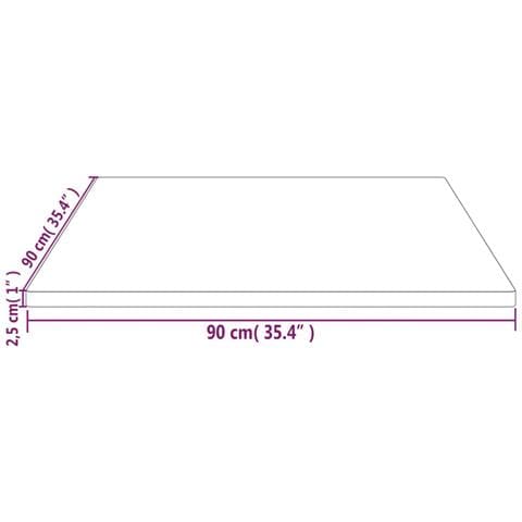 Piano Tavolo 90x90x2,5 Cm In Legno Massello Di Pino Quadrato - Foto 10