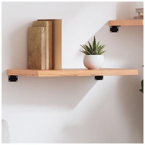 Ripiano Muro Marrone 60x30x (2-4) cm Massello Rovere Trattato - Foto 7