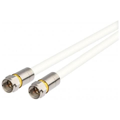 Etf 600/s Cavo Coassiale 0,6 M Tipo F Bianco - Foto 1