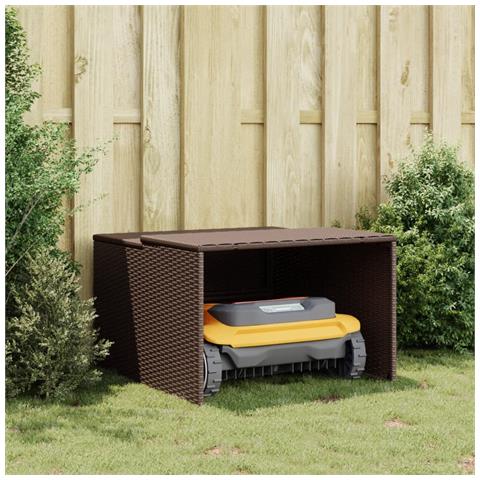 Garage Per Robot Tosaerba Marrone 86x90x52/57 Cm In Polyrattan - Foto 3