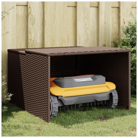 Garage Per Robot Tosaerba Marrone 86x90x52/57 Cm In Polyrattan - Foto 1