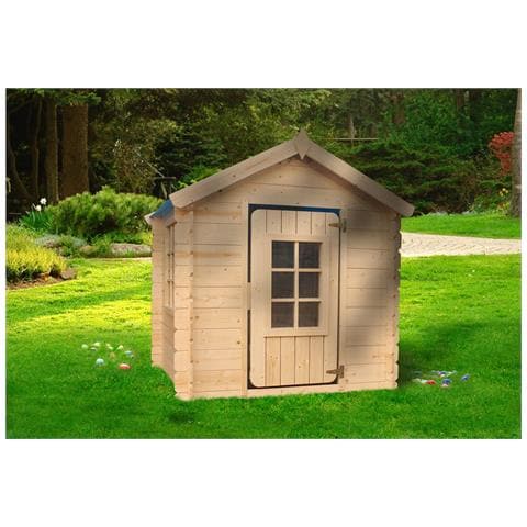 Casetta Per Bambini - Casetta Giardino - Casetta In Legno L111xl113xa121cm / 0,9 M2 - Casetta Da Gioco Da Esterno - M570m-1 (tetto Blu) - Foto 7