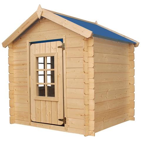 Casetta Per Bambini - Casetta Giardino - Casetta In Legno L111xl113xa121cm / 0,9 M2 - Casetta Da Gioco Da Esterno - M570m-1 (tetto Blu) - Foto 2