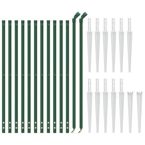 Recinzione Metallica Con Picchetti Ancoraggio Verde 0,8x25 M - Foto 2