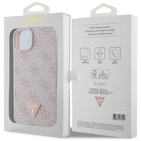 Cover Per Iphone 15 Triangle Diamond 4g, Rosa - Foto 3