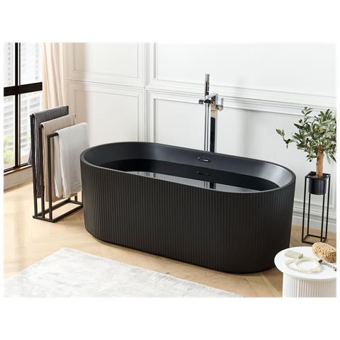Vasca Da Bagno Freestanding Gocta 169 X 80 Cm Nero - Foto 1